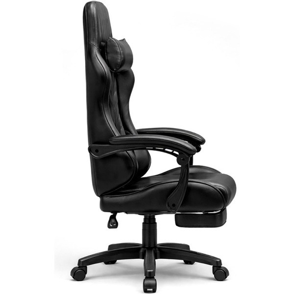 Игровое кресло BYROOM RG HEALER leather Black с подставкой для ног BRGF813L-B (GF-8060-WB)