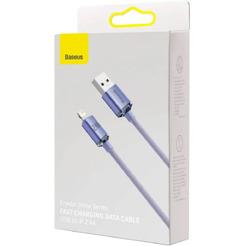 Кабель Baseus Crystal Shine USB Type-A - Lightning (2 м, фиолетовый)