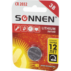 Батарейка Sonnen CR2032 литиевая (1 шт)