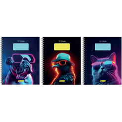 Набор тетрадей Silwerhof Неоновые животные в очках 48л 2001674