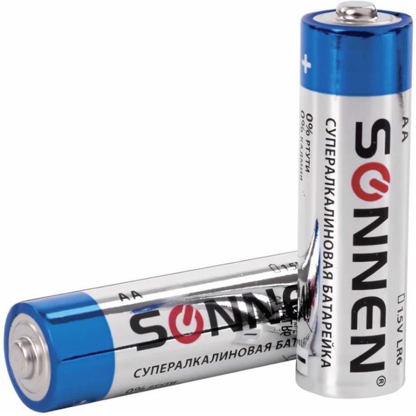 Батарейки SONNEN 10шт, Super Alkaline, АА (LR6,15А)