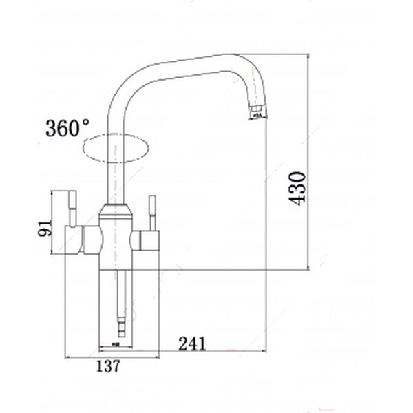 Смеситель SUS124-017F-015