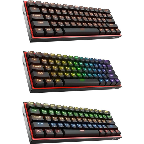 Клавиатура Redragon Fizz Pro 70666 (черный/красный)