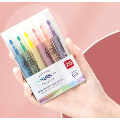 Текстовыделитель Deli S624 (6 шт)