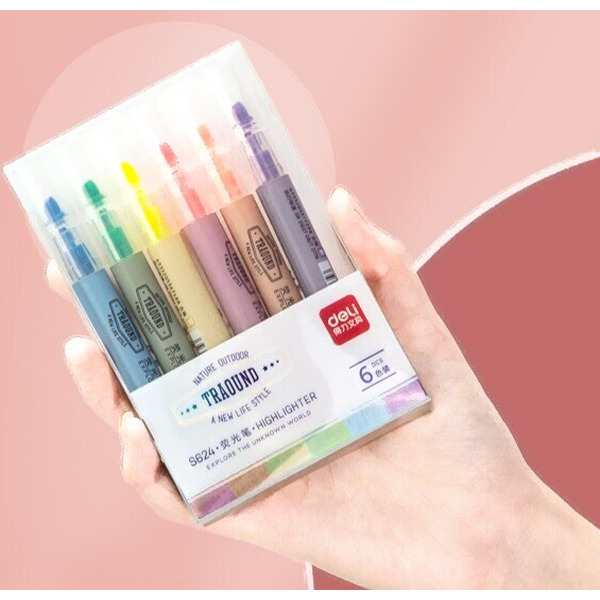 Текстовыделитель Deli S624 (6 шт)