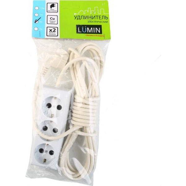 Удлинитель LUMIN У6-004 (ПВС 3х0,75)