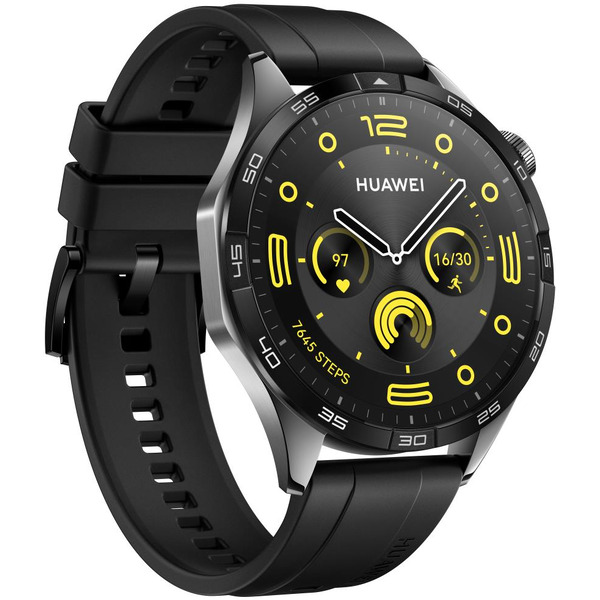 Смарт-часы HUAWEI Watch GT 4 Black Fluoroelastomer Strap (PNX-B19) 46mm