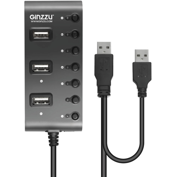 Хаб USB GINZZU GR-487UAB