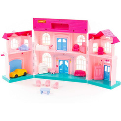 Кукольный домик Полесье София с набором мебели и автомобилем 78018