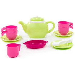 Набор игрушечной посуды Полесье 61386 (на 4 персоны, в сеточке)