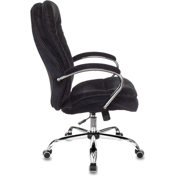 Кресло для руководителя Бюрократ T-9950SL Fabric ткань, черный, крестов. Хром