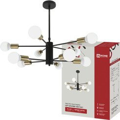Люстра под лампу INhome LOFT SPUTNIK-10E27-BLT 10хЕ27 черный, латунь
