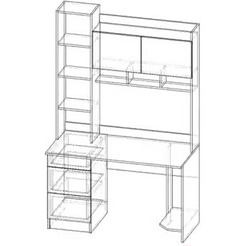 Компьютерный стол Памир ПКС-5 (крафт белый)
