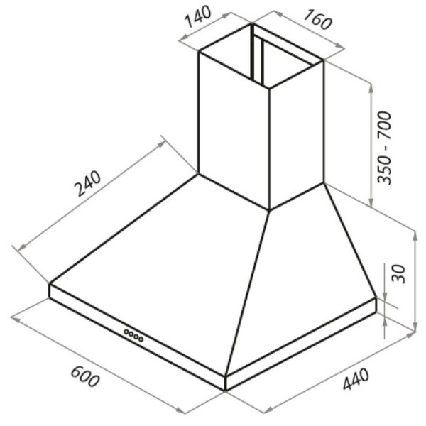 Кухонная вытяжка MAUNFELD Line Slim 60 (белый)
