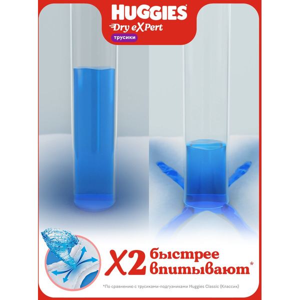 Детские трусики-подгузники Huggies Dry Expert Mega 4 (9-14кг), 54 шт