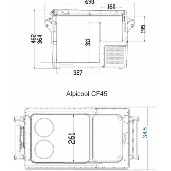 Автохолодильник Alpicool CF45
