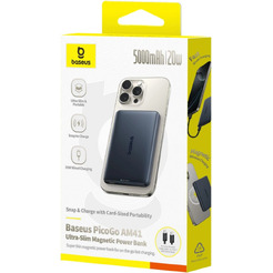 Внешний аккумулятор Baseus PicoGo AM41 Ultra-Slim Magnetic Power Bank 5000mAh (черный)