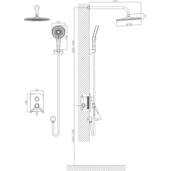 Душевая система A-Five A5-1057