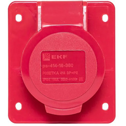 Розетка стационарная внутренняя EKF 414 3Р+РЕ 16А 380В IP44 PROxima