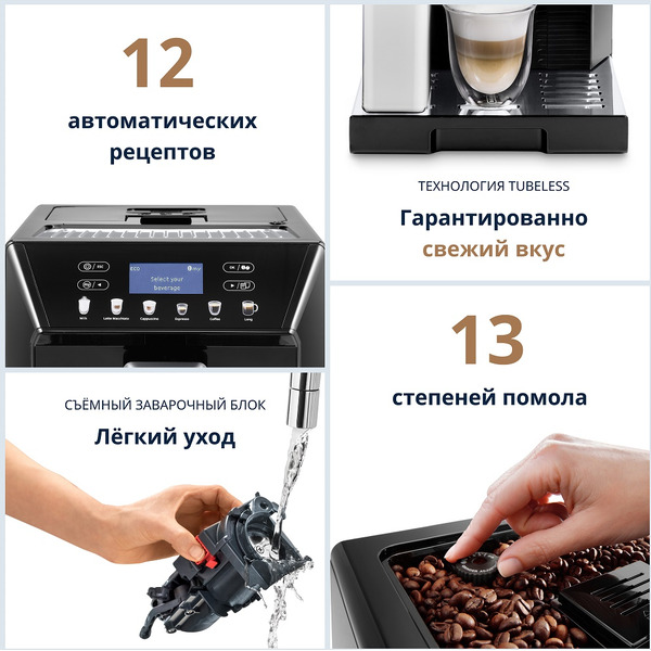 Кофемашина DeLonghi Eletta Cappuccino Evo ECAM46.860.B