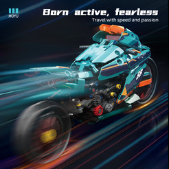 Игрушка конструктор MOYU Motorcycle  MY88017 (с пультом дистанционного управления и набором электродвигателей)