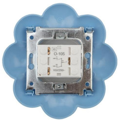 Выключатель двухклавишный KRANZ HAPPY Цветок KR-78-0627