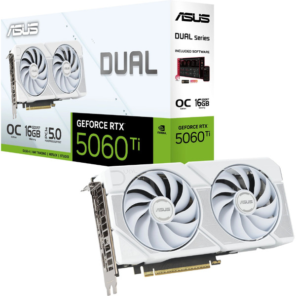 Видеокарта Asus DUAL-RTX5060TI-O16G-WHITE