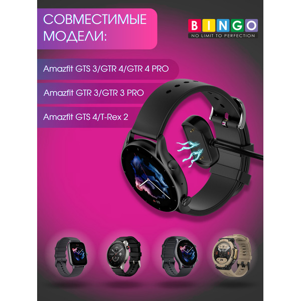 Зарядное устройство Bingo для Amazfit GTR 3/GTR 3 Pro/GTS 3/T-Rex 2