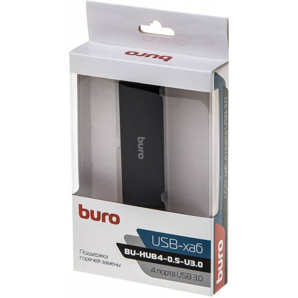 USB-хаб Buro BU-HUB4-0.5-U3.0