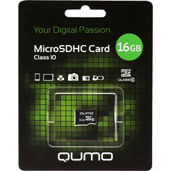 Карта памяти QUMO microSDHC QM16GMICSDHC10NA 16GB