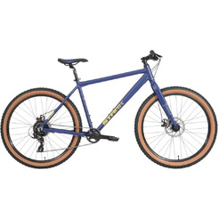 Велосипед STARK Tank 27.1 D+ 2025 16, темно-синий матовый/теплый желтый