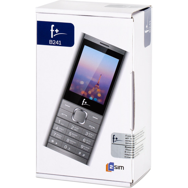 Мобильный телефон F+ B241 (серебристый)