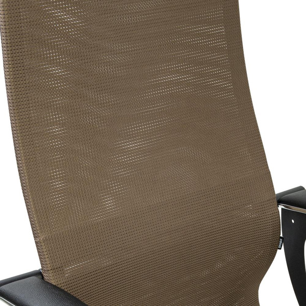 Кресло BRABIX EX-801 532920 (хром, плотная двойная сетка Х2, черное/коричневое)