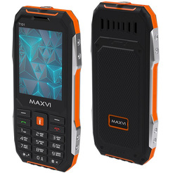 Кнопочный телефон Maxvi T101 (оранжевый)