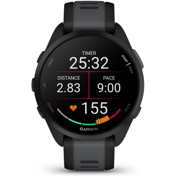 Умные часы Garmin Forerunner 165 Music (черный/сланцево-серый)