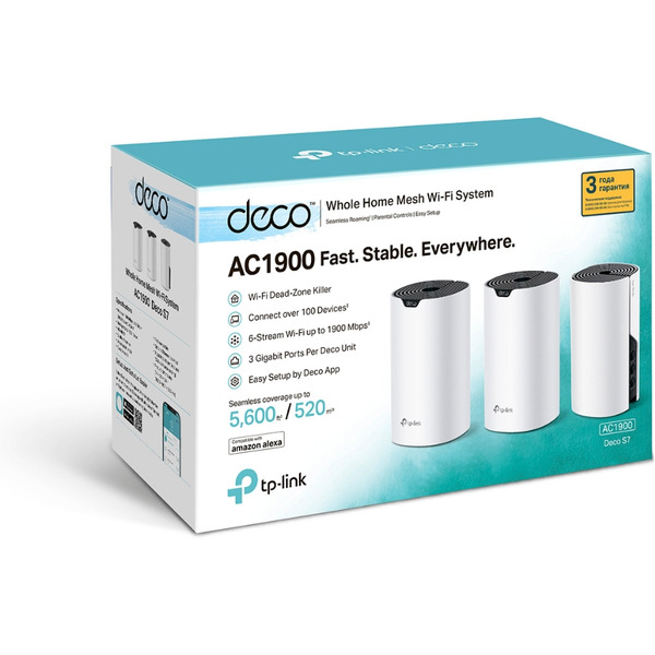 Бесшовный Mesh роутер TP-Link Deco S7 AC1900 (3-pack)