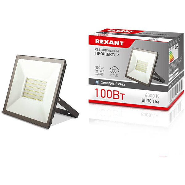 Прожектор светодиодный REXANT 605-005 СДО 100Вт 8000Лм 6500К холодный свет