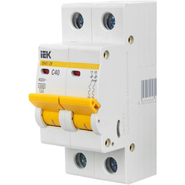 Выключатель автоматический IEK ВА47-29 2Р 40А 4.5кА С MVA20-2-040-C
