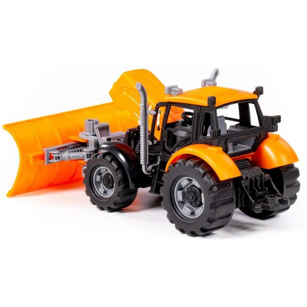 Трактор Полесье Прогресс с лопатой-отвалом инерционный (оранжевый) 91765