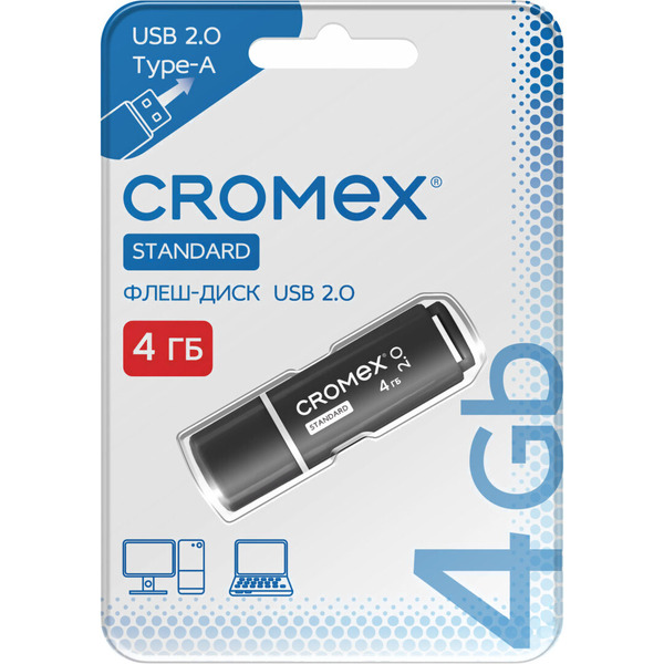Флеш-диск Cromex Standard 4Gb 514156 (черный)