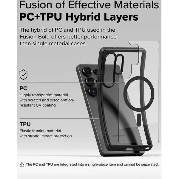Чехол Ringke FUSION BOLD MAGNETIC для Galaxy S25 Ultra BLACK