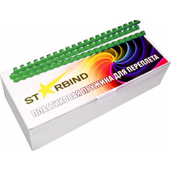Пластиковые пружины для переплета STARBIND 18 мм зеленые 100шт./ BP18GrSB