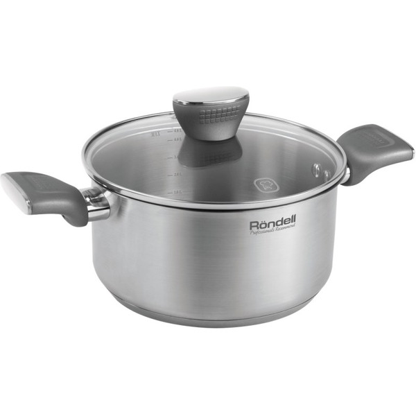 Кастрюля с крышкой  RONDЕLL Escurion Grey RDS-1193