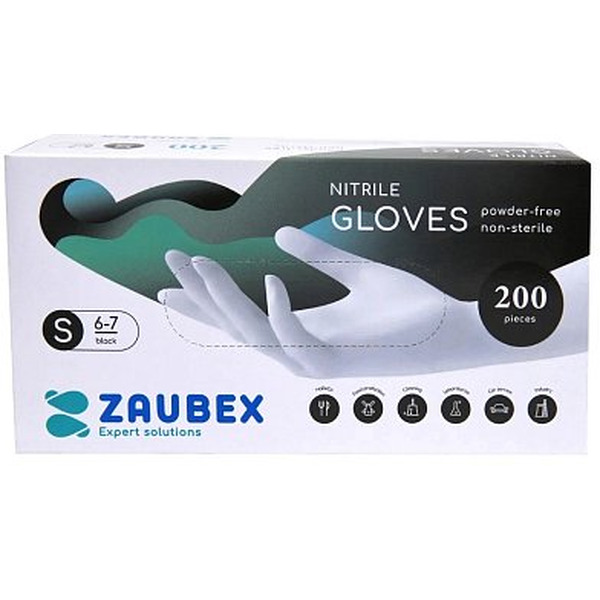 Нитриловые перчатки Zaubex 9122530 (S, 200 шт)
