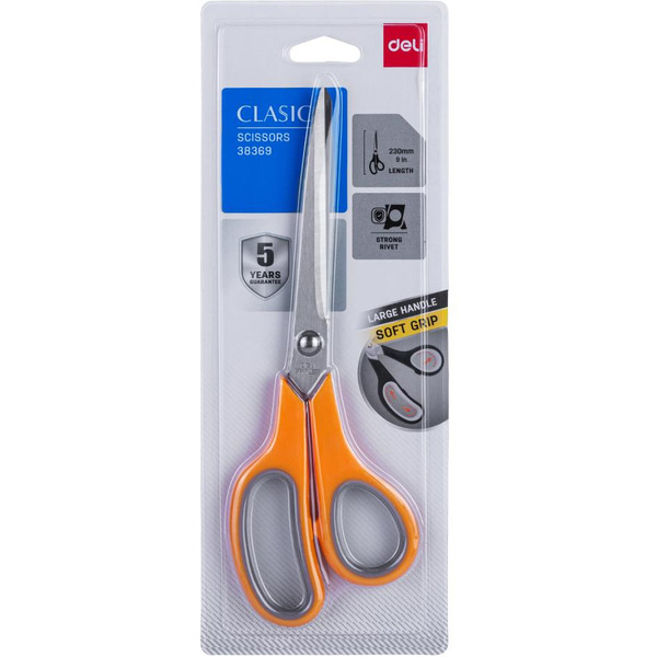 Ножницы 23 см DELI 38369ORANGE