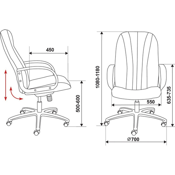 Кресло Бюрократ T-898 (ткань, серый)