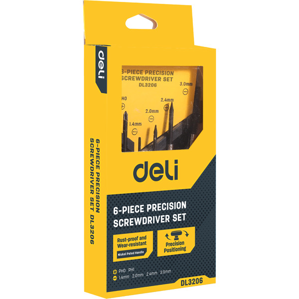 Набор прецизионных отверток Deli EDL3206