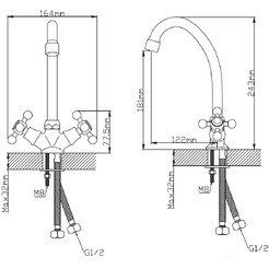 Смеситель Diadonna D400-65