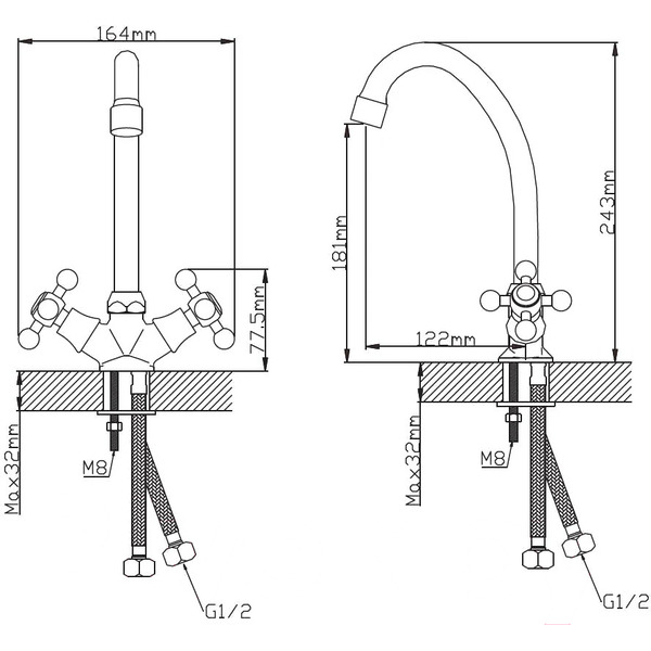 Смеситель Diadonna D400-65