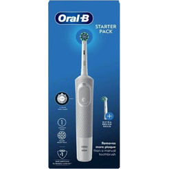 Электрическая зубная щетка Oral-B Vitality D100 Starterkit + 2 насадки (серый)